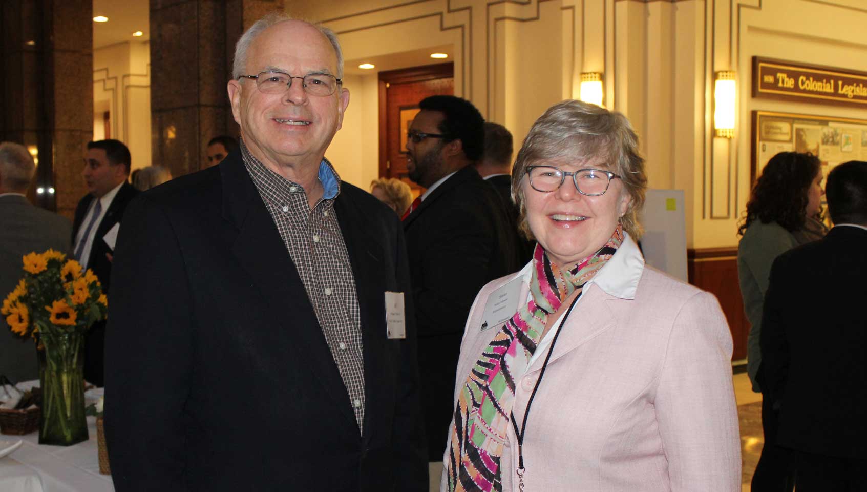 L-R PIACT Director and Legislative Chairperson William F. Malloy Jr., CIC; and Rep. Susan M. Johnson, D-49.