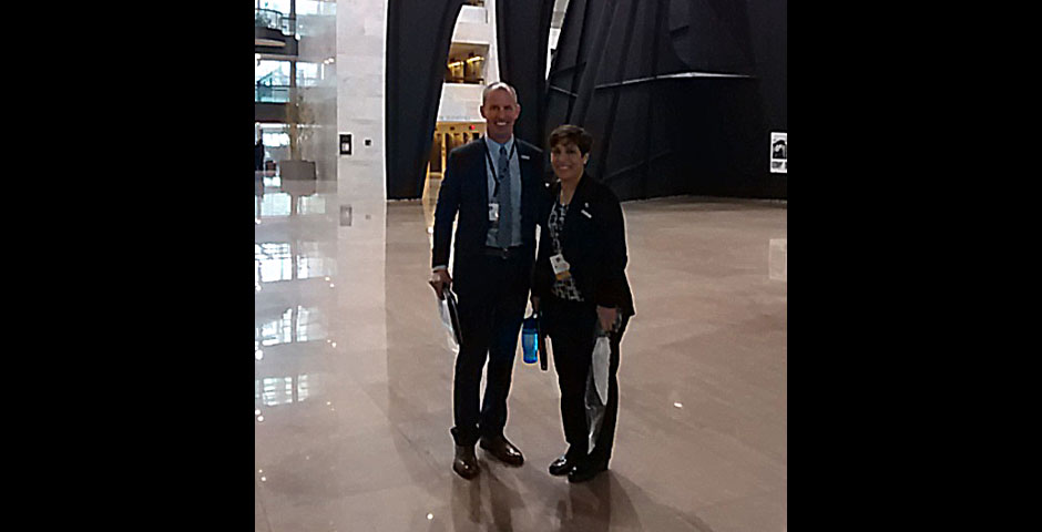 From left: PIA National Director and PIACT past President Timothy Russell, CPCU; and PIACT Director Loretta Lesko, CIC, during PIACT congressional visits in Washington, D.C.
