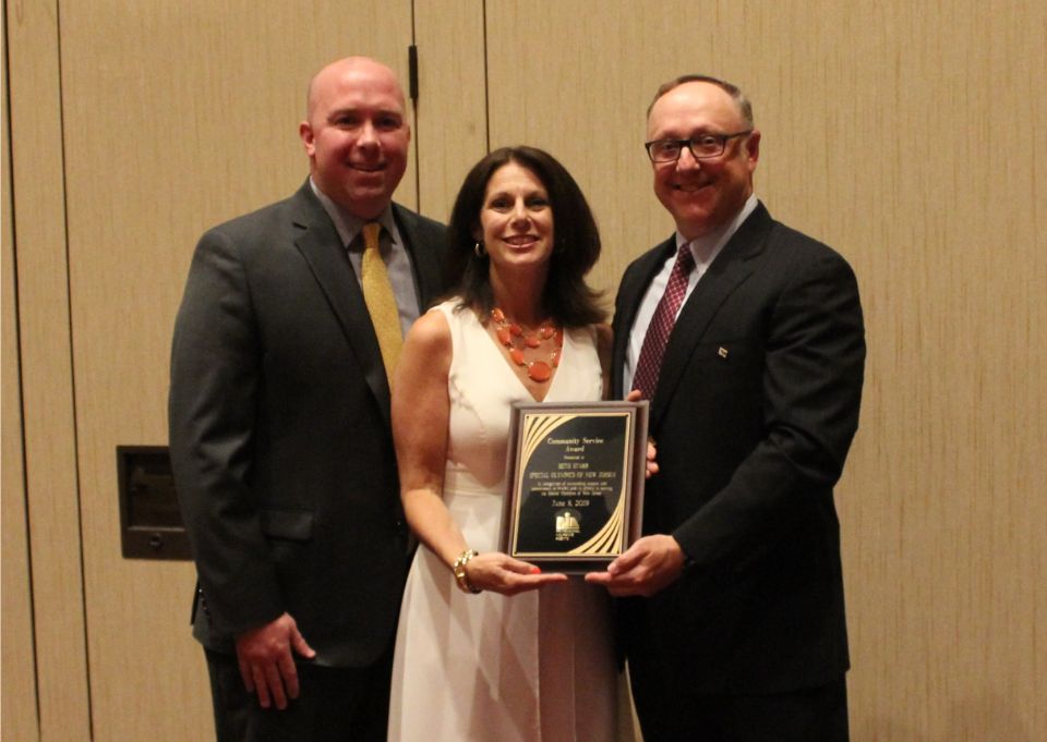 Beth Starr of Special Olympics New Jersey was presented with the Community Service award.  