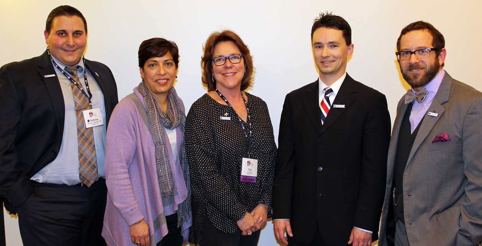 From left: PIACT-YIP President Nicholas W. Ruickoldt, CPIA; President-elect Loretta Lesko, CIC; President Teri Walsh; PIA Government Affairs Counsel Campbell H. Wallace, Esq.; and PIA Government Affairs Bradford J. Lachut, Esq.