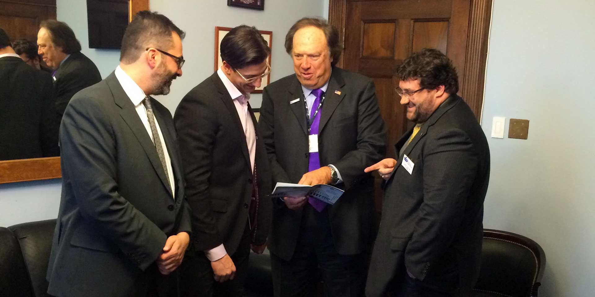 L-R: PIANY Director Anthony Kammas; Legislative Correspondent to Rep. Lee Zeldin, R-1, Robert Feiler; PIANY past President Jeffrey H. Greenfield; and PIANY-YIP President Jason E. Bartow.