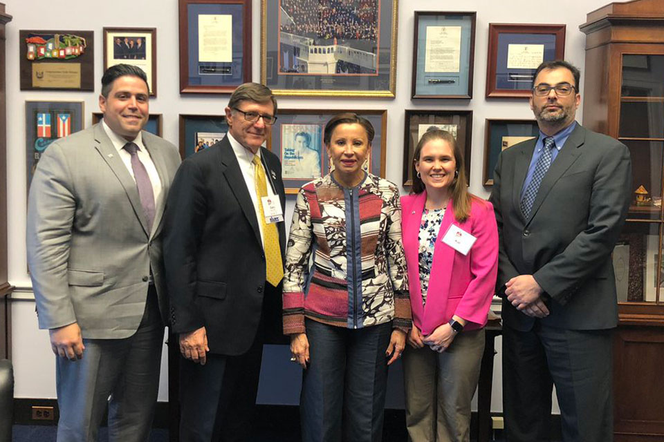 
L-R: PIANY Secretary Gino A. Orrino, CPIA; PIANY Director Gary Slavin, CLTC, CIC; Nydia M. Velázquez, D-7; PIANY Government & Industry Affairs Specialist Katherine “Kat” Slye; and PIANY Vice President Anthony Kammas.