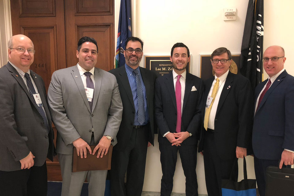 
L-R: PIANY past President John C. Parsons II, CIC, CPIA, AAI; PIANY Secretary Gino A. Orrino, CPIA; PIANY Vice President Anthony Kammas; legislative director for Rep. Lee Zeldin, R-1, Kevin Dowling; PIANY Director Gary Slavin, CLTC, CIC; and PIANY Vice President David L. Sidle II, CIC, CPIA.