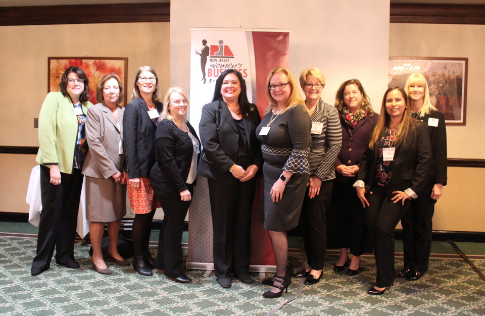 PIANJ Legislative Representative Carol Katz; PIANJ Women’s Business Forum Committee Members Donna Cunningham, CPIA, Connie Mahoney and Lydia Baswiner; Commissioner Marlene Caride; Committee Members Maria Excalona, CPIA, Karen Murdock, Kacy Campion Renna, CIC, Becky Mateus and Committee Chair Jocelyn Rineer, CIC. 